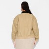 Women's Canvas & Faux Leather Bomber Jacket - Wild Fable™ Tan - 3 of 3