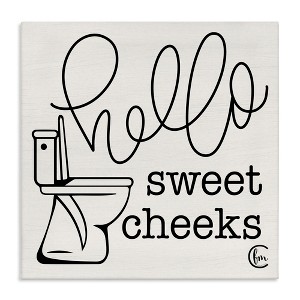 Stupell Industries Hello Sweet Cheeks with Toilet, 30" x 30" - 1 of 4