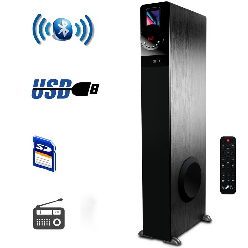 Befree Sound Bluetooth Powered Tower Speaker In Black : Target