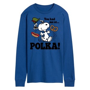 Men's - Peanuts - You Had Me At Polka Long Sleeve Graphic T-Shirt - 1 of 4