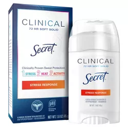Secret Clinical Strength Stress Response Soft Solid Antiperspirant & Deodorant for Women - 1.6oz