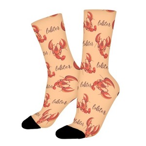 Vintage Lobster Women Printed Crew Socks Funny Funky Socks Soft Polyester Novelty Gifts for Artists Men - 1 of 1