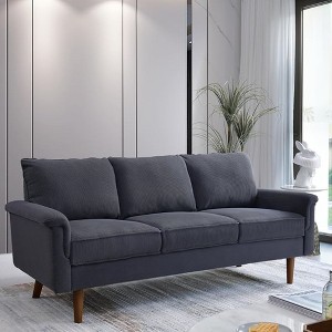 XIZZI 3 Seater Sofa Couch with Deep Seats, Modern Upholstered Sofa with Armrests, Comfy Couches for Living Room, Bedroom and Office - 1 of 4