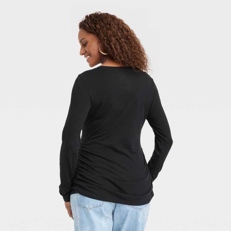 Long Sleeve Scoop Neck Maternity T-Shirt - Isabel Maternity by Ingrid & Isabel™, 2 of 3