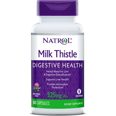 Natrol Milk Thistle Digestive Health Dietary Supplement Capsules - 60ct