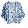 Shiraleah Blue and White Puff Sleeve Swim Cover-Up - 2 of 4