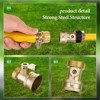 Infurnic Hose Valves and Connectors 2 Pack Water Hose Shut Off Valve, Heavy Duty 3/4 Inch Solid Brass Garden Off Valve with 2 Extra Rubber Washers - 4 of 4