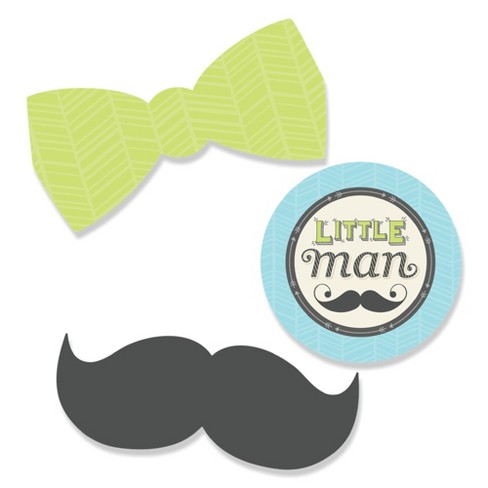 Big Dot Of Happiness Dashing Little Man Mustache Party - Diy Shaped Baby  Shower Or Birthday Party Cut-outs - 24 Count : Target