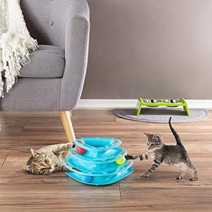 PETMAKER Interactive 3 Level Tiered Triangle Track with Rolling Balls for Cats, Medium - 1 of 1
