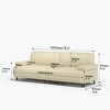 Gaoyangjiaju 86.4 Inch Leather Sofa with Solid Wood Frame - 2 of 4