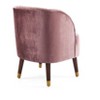 28.25"Upholstered Barrel Accent Chair With Wooden Legs - 3 of 4