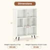 Costway 7/8/10/10 Cube 31.5"/39.5"/47"/55" Bookcase with 4/5 Metal Legs 2 Anti-tip Devices Display Cabinet Rack - 3 of 4