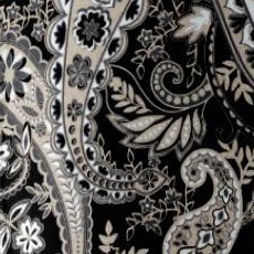 black floral paisley