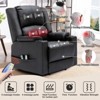 COMHOMA Massage Recliner Chair PU Leather Sofa Power Lift Chair Black - 3 of 4