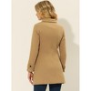 INSPIRE CHIC Women's Peter Pan Collar Single Breasted Winter Long Overcoat - 4 of 4