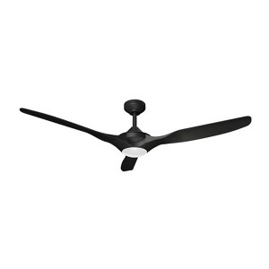 Delta Breez Benicia 52" Ceiling Fan with LED, Remote, Indoor/Outdoor, Ideal for Large Room, Bedroom, Living Room, Modern Farmhouse Decor, Black - 1 of 4