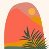 Oris Eddu Tropical Landscape Shower Curtain Red - Deny Designs: Polyester, Machine Washable, Ring Top - 3 of 4