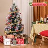 Tangkula 5/6/7 FT Flocked Christmas Tree Artificial Xmas Tree w/170/220/270 Branch Tips &Pine Needles - 3 of 4