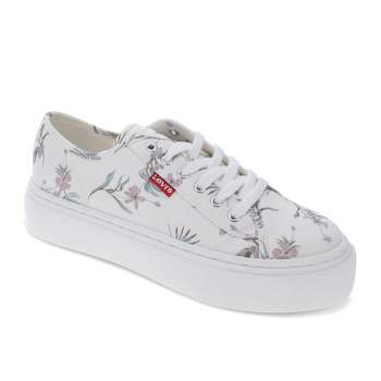 Levi's Womens Dakota Floral Printed Twill Lowtop Casual Lace Up Sneaker Shoe
