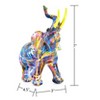 Adam & Friends Abstract Elephant Sculpture | Multi With Gold Tusks - 4 of 4