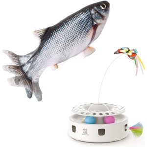 Potaroma Flopping Fish and Smart 3 in 1 Cat Toy Bundle - 1 of 3