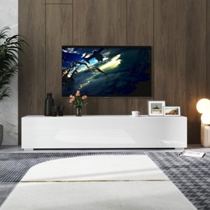 62'' Modern Entertainment Center for Living Room,Media Console with Generous Storage – The Pop Home - 1 of 4