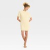 Women's Short Sleeve Pointelle Mini Sweater Dress - A New Day™ - 3 of 3