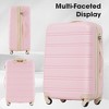 NAYSAYE Luggage Hardshell Spinner Suitcase Set 4 Piece Expandable TSA Lock for Travel, Light Pink, 17.9"*11.6"*28.5" - 3 of 4