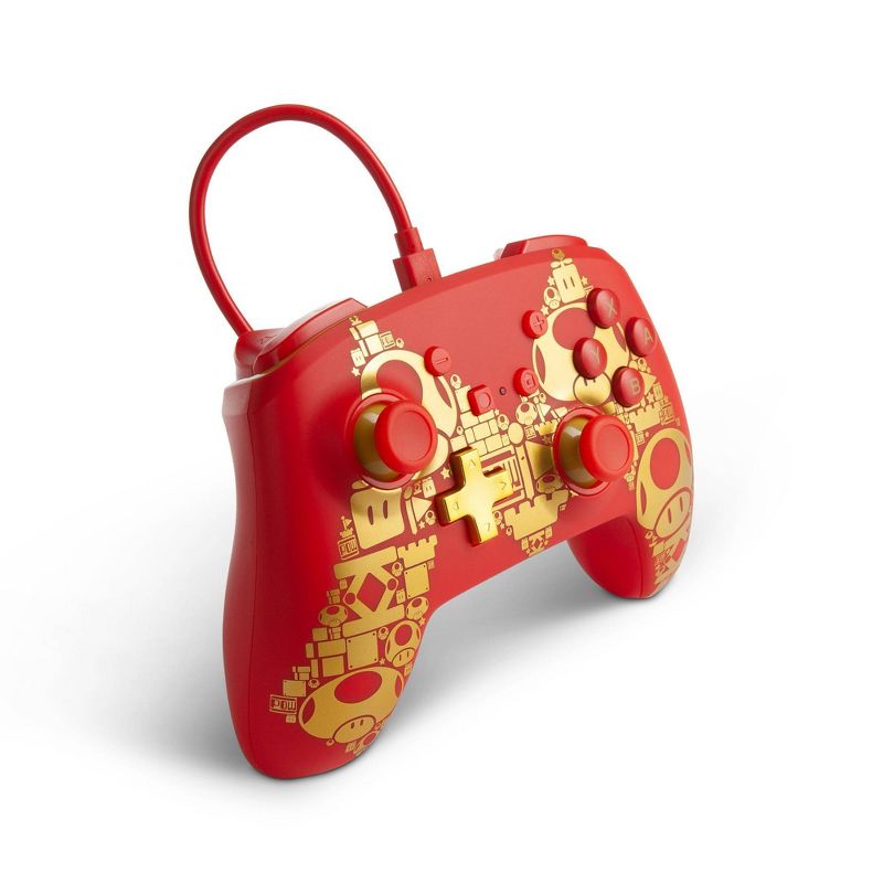 PowerA Enhanced Wired Controller for Nintendo Switch - Mario Golden M - Red, 2 of 14