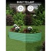 Raised Garden Bed,Galvanized Raised Planter Boxes Outdoor with Easy Assembly, for Vegetables, Fruits, Flower - 4 of 4