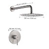 CASAINC 1-Spray Patterns Round 10 Inches Single Function Wall Mount Fixed Shower Head - 2 of 4
