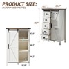 AMERLIFE Farmhouse Dresser with Sliding Barn Doors - 4 of 4