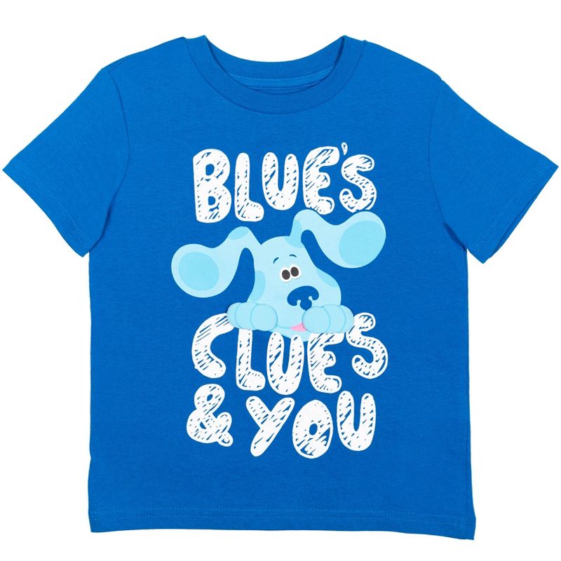 Blue's Clues & You! Toddler Boys 2 Pack Graphic T-Shirt Light/Dark Blue , 4 of 6