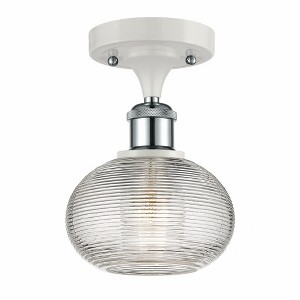 Ithaca - 1 Light Semi-Flush Mount In Industrial Style-8.25 Inches Tall and 6 Inches Wide - 1 of 1