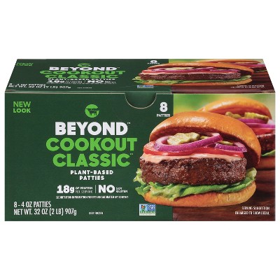 Beyond Meat Cookout Classic Plant-based Burger Patties - Frozen - 32oz/8ct  : Target