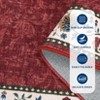 2x6FT Modern Washable Area Rug for Living Room, Floral Printed Floor Rug with Non Slip Backing, Low Pile Stain Resistant Indoor Carpet for Dorm - 4 of 4