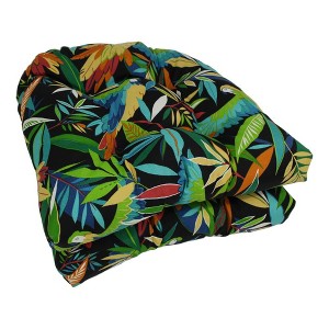 Blazing Needles, 19-inch U-Shaped Outdoor Spun Polyester Tufted Dining Chair Cushion (Set of 2) - 1 of 1
