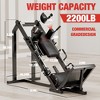 Waxman 2-in-1 Leg Press Hack Squat Machine, Lower Body Exercise with Linear Bearing & Weight Storage for Quads & Hamstrings - 2 of 4