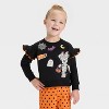 Toddler Girls' 2pc Disney Minnie Mouse Halloween Fleece Pullover & Pants Set - Orange/Black - 3 of 4