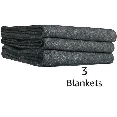 UBMOVE Pack of 3 Grey Textile Moving Blankets 54" x 72" Moving Pad