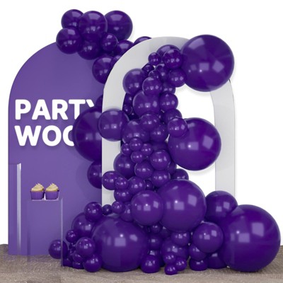 PartyWoo Balloons Royal Purple Dark 18 12 10 5 Inch 140 pcs