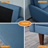 Linen Sofa Modern Couch Comfy Loveseat with Wooden Legs for Living Room, Bedroom, Office - 4 of 4