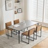 Modern Accent Chair with Metal Base, High-Resilience Foam, Minimalist Style for Office, Lounge, or Bar Area-Cuddlewood - 3 of 4