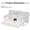 Kumasinova Versatile Twin/Full Size Daybed with Twin Size Trundle,Storage Shelves & Study Desk,Wooden Slatted Platform Bed Frame with 550lbs Max - 3 of 4