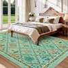 Washable Area Rugs Floral Print Rug - 3 of 4
