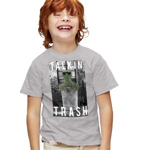 Boys' Short Sleeve Sesame Street Talkin Trash T-Shirt - 1 of 4