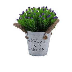 Unique Bargains Artificial Plants Semi-circle Baby's Breath Plastic 3.94"x3.94"x7.48" 1 Pc - 1 of 4