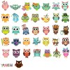 Wrapables Waterproof Vinyl Stickers for Water Bottles, Laptop, Phones, Skateboards, Decals for Teens, 80pcs, Owls - 3 of 4