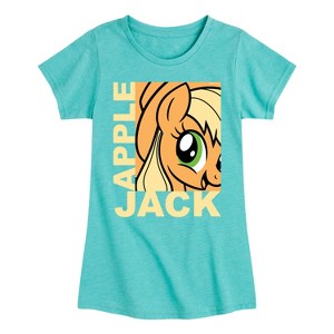 Girls' - My Little Pony - Apple Jack Fitted Short Sleeve Graphic T-Shirt - 1 of 3