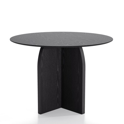 Lirago Arched Leg Round Black Dining Table 42" L x 42" W x 30" H